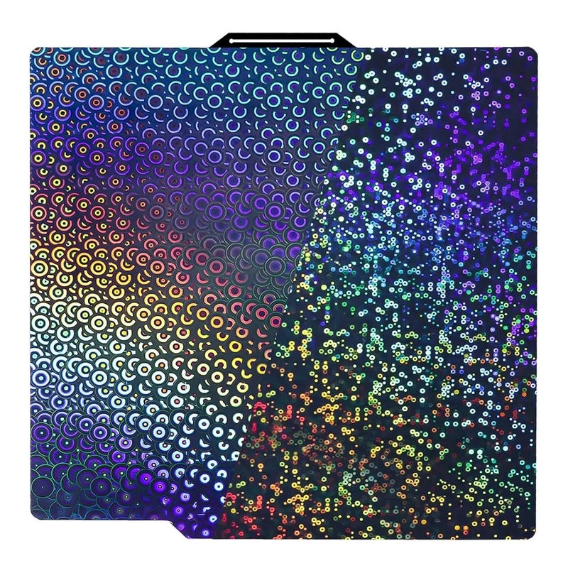 IdeaFormer-3D Smooth Rainbow Circles+Kaleidoscope PEK Build Plate for Bambu Lab X1/X1C/X1E/P1P/P1S/P2S/A1, Flexible X1C P1S P2S A1 PEK Spring Steel Bed Plate for Bambu Labs 257x257mm 3D Printers - Image 1